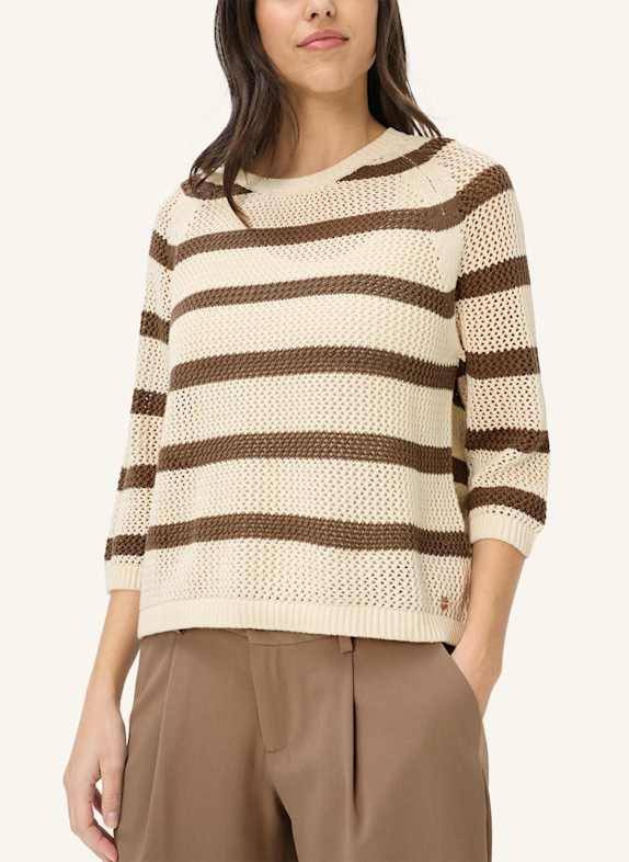 BRAX Pullover NALA mit 3/4-Arm BRAUN