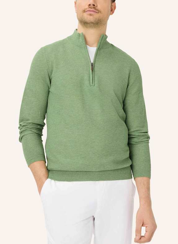 BRAX Pullover STYLE STEFFEN GRÜN