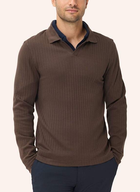 BRAX Langarmshirt STYLE PRINCETON BRAUN