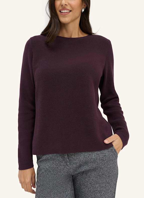 BRAX Strickpullover STYLE LESLEY DUNKELLILA