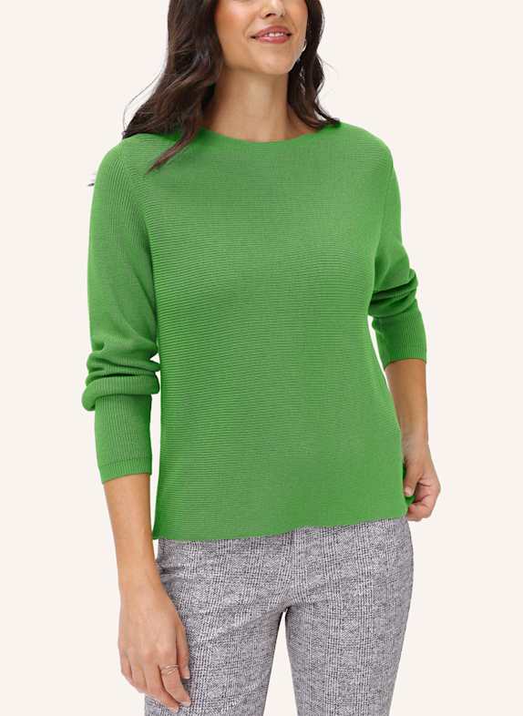 BRAX Strickpullover STYLE LESLEY GRÜN