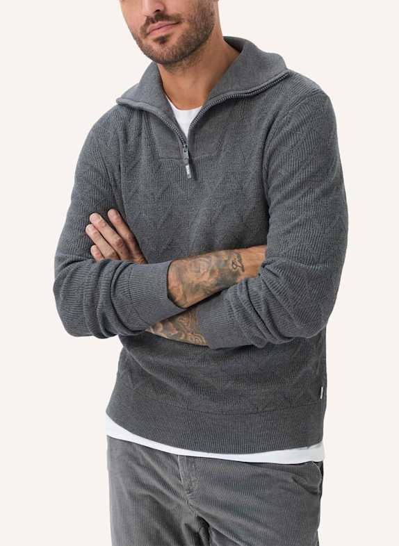 BRAX Strickpullover STYLE SÖREN DUNKELGRAU