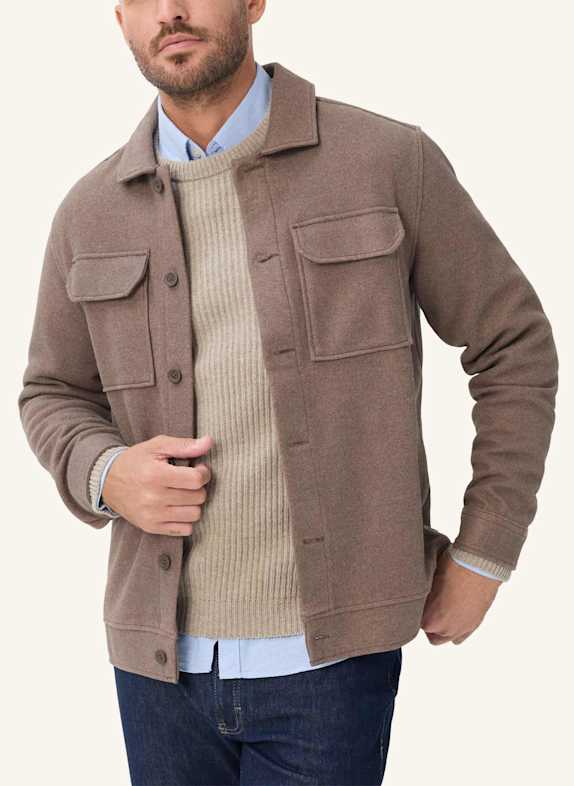 BRAX Overshirt STYLE SANTIAGO BRAUN