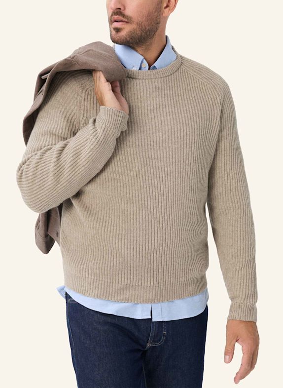 BRAX Strickpullover STYLE ROCCO BRAUN