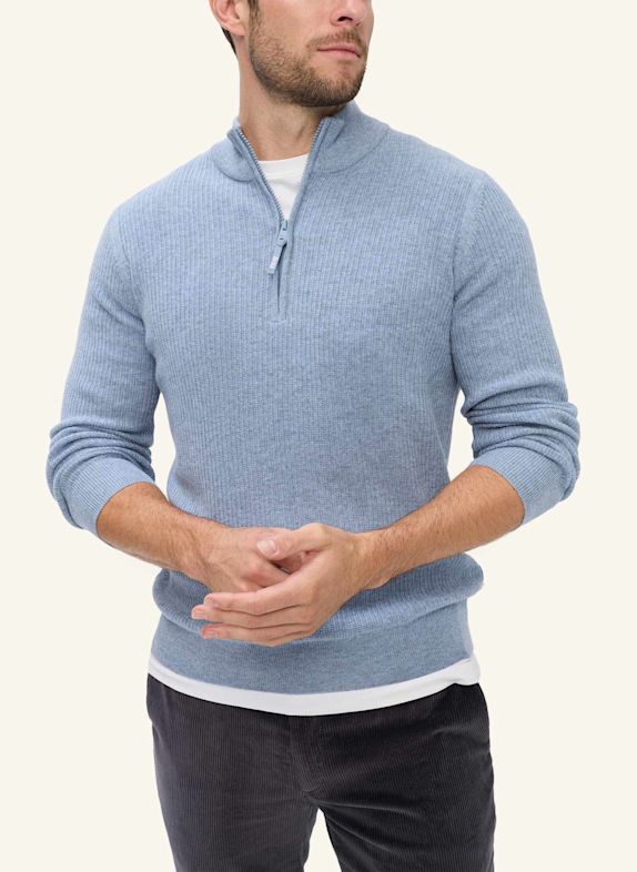 BRAX Strickpullover STYLE STEFFEN HELLBLAU