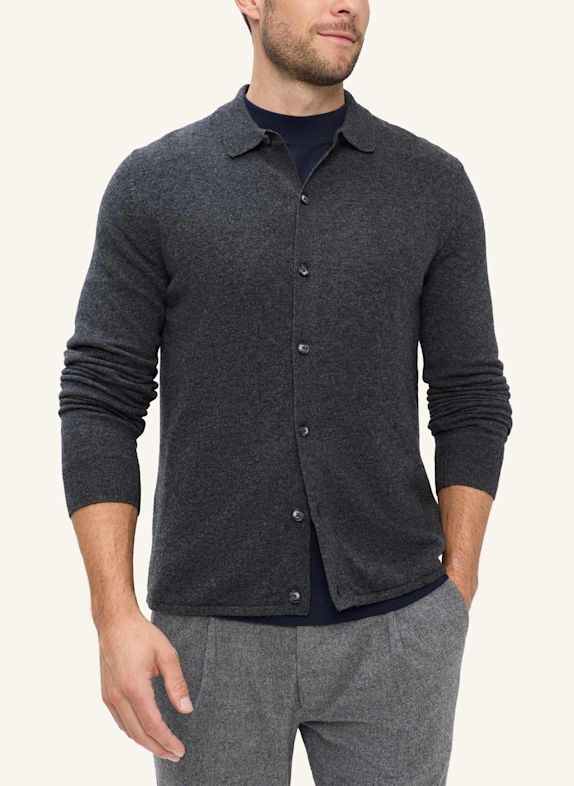 BRAX Strickjacke STYLE JAYDEN DUNKELGRAU