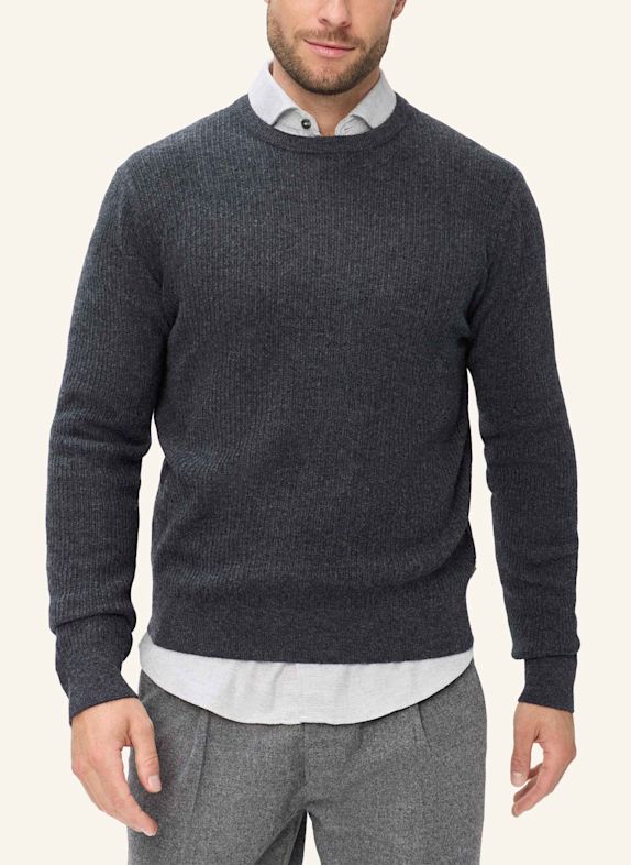 BRAX Strickpullover STYLE RICK DUNKELGRAU