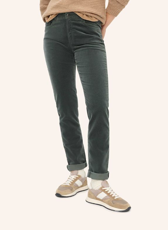 BRAX Five-Pocket-Jeans STYLE CAROLA DUNKELGRÜN