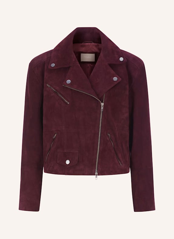 Malej Lederjacke DUNKELROT