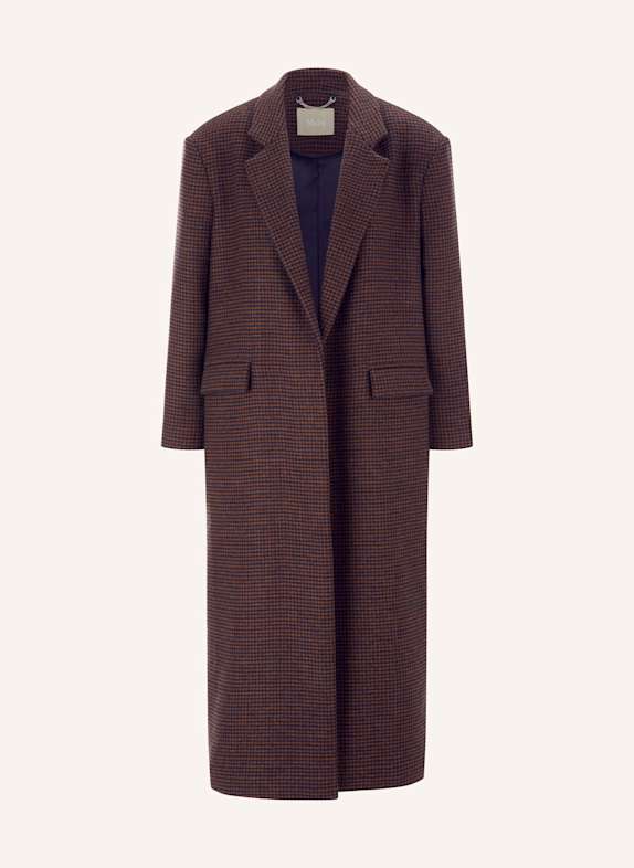 Malej Mantel CAMEL/ DUNKELBLAU