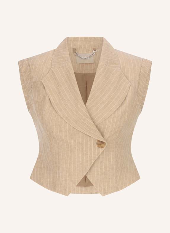 Malej Leinenweste LEBENA BEIGE
