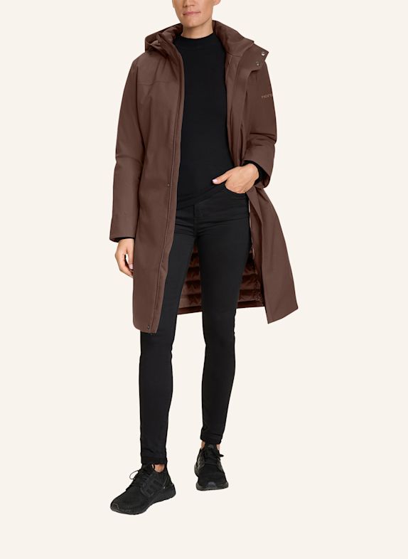 NORDISK Donsmantel TANA DONKERROOD