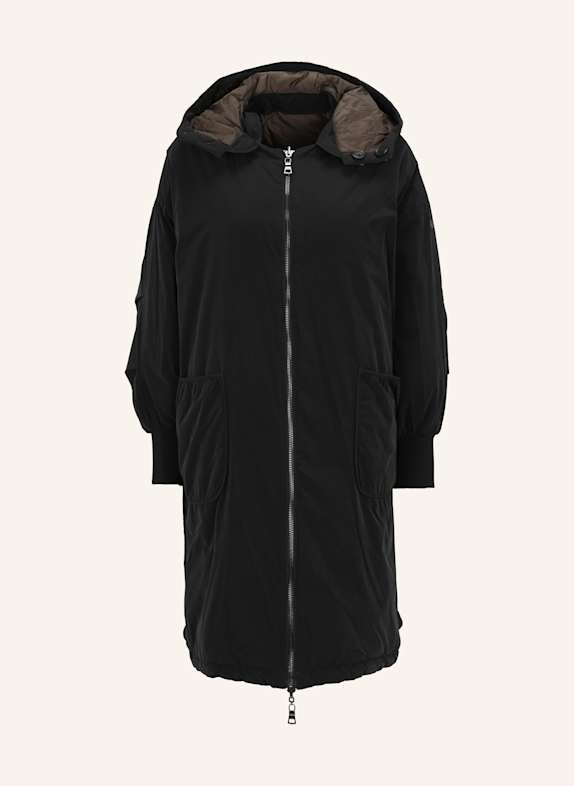 BLONDE No.8 Mantel MILKA zum Wenden SCHWARZ