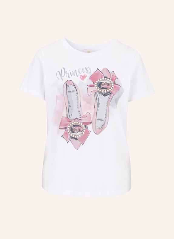 Princess GOES HOLLYWOOD T-Shirt mit Schmucksteinen WEISS