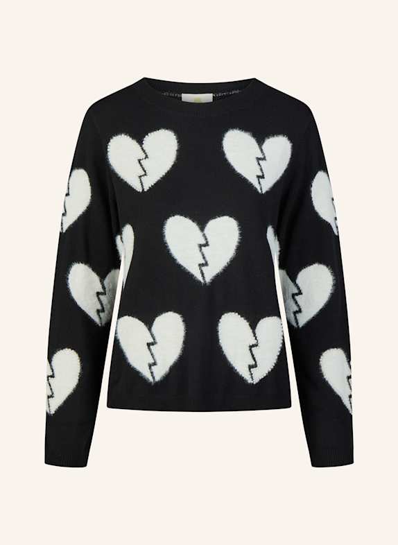 Princess GOES HOLLYWOOD Pullover mit Schmuckperlen SCHWARZ