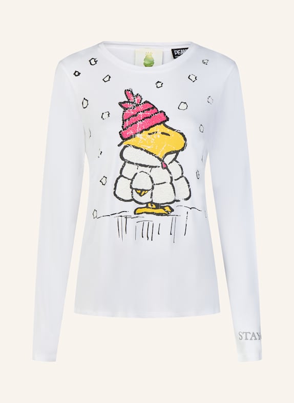 Princess GOES HOLLYWOOD Longsleeve mit Schmucksteinen WEISS