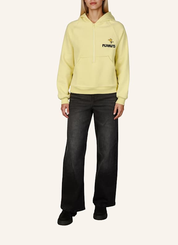 Princess GOES HOLLYWOOD Hoodie mit Schmucksteinen GELB
