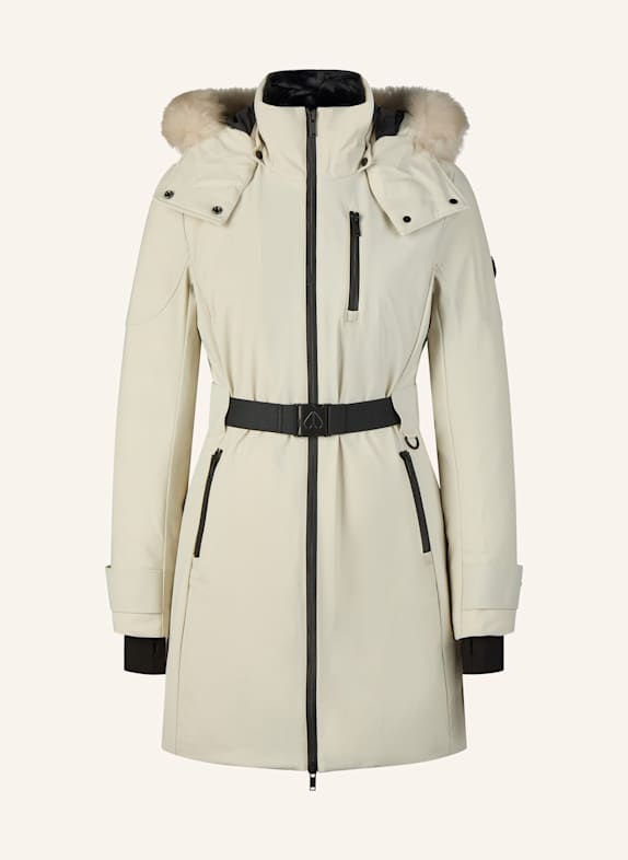 MOOSE KNUCKLES Daunenparka WINGROVE mit Kunstfell und abnehmbarer Kapuze CREME