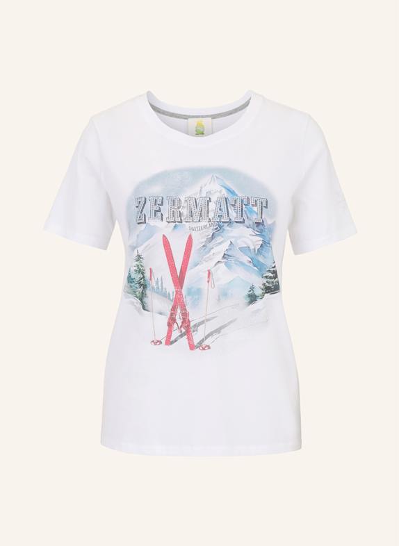 Princess GOES HOLLYWOOD T-Shirt mit Schmucksteinen WEISS