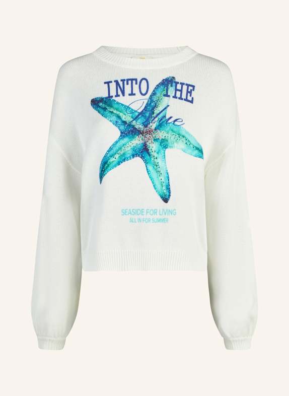 Princess GOES HOLLYWOOD Pullover mit Schmucksteinen WEISS