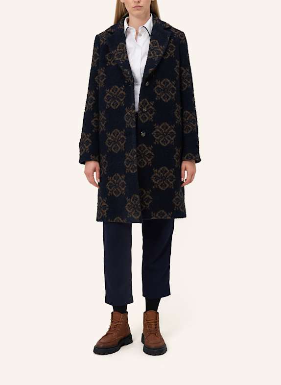 Luis Trenker Bouclé-Mantel LUGRETA DUNKELBLAU