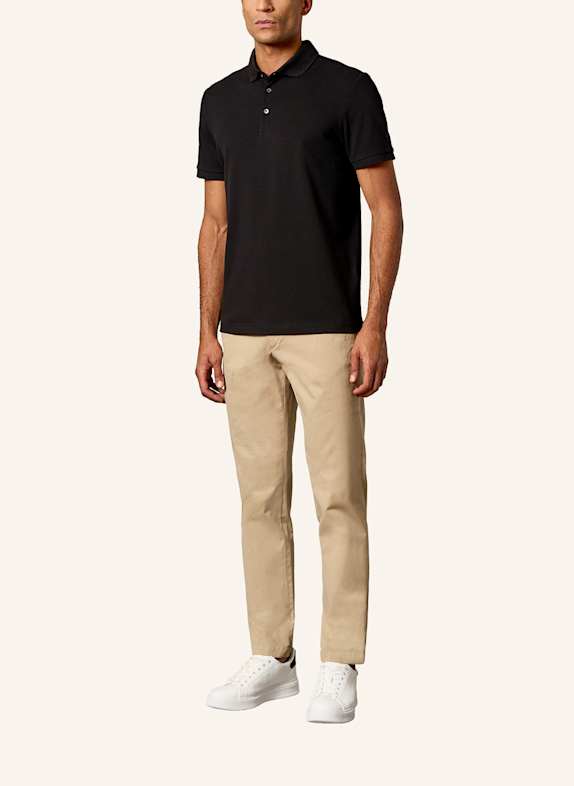 GEBAUER & GEBAUER Piqué-Poloshirt CORTO SCHWARZ