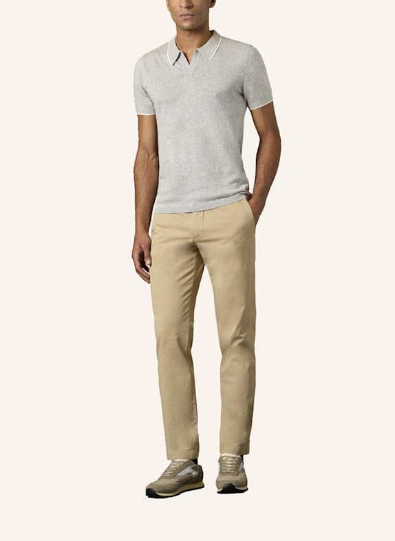 GEBAUER & GEBAUER Strick-Poloshirt CLINT HELLGRAU