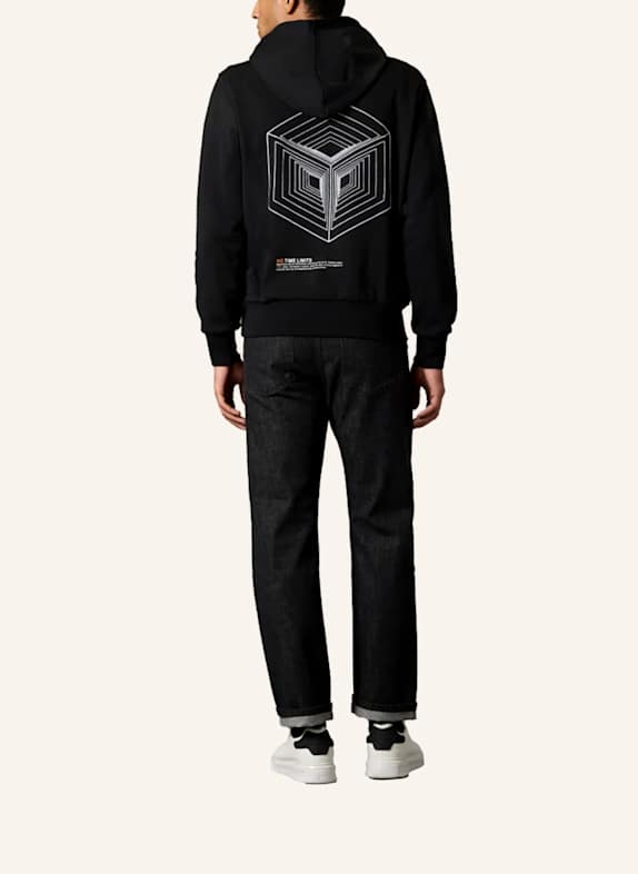 GEBAUER & GEBAUER Oversize Hoodie CUBE SCHWARZ