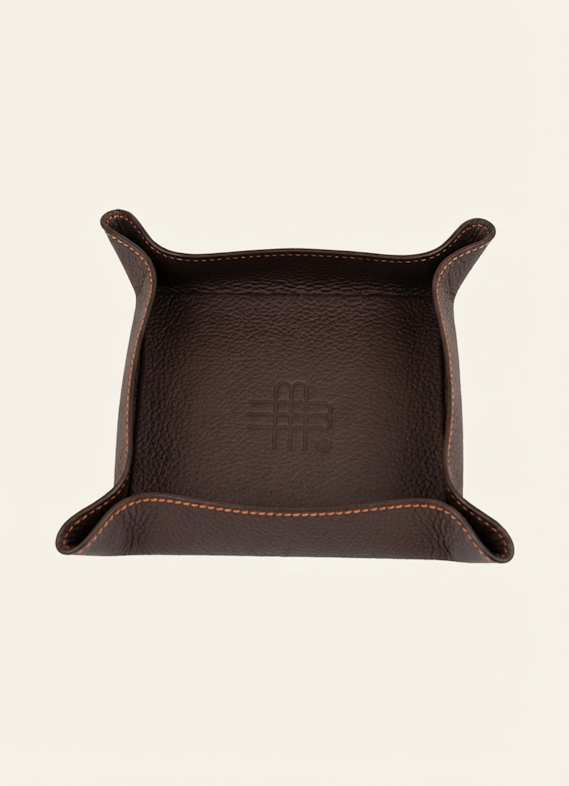 GEBAUER & GEBAUER Lederschale braun SCHWARZ