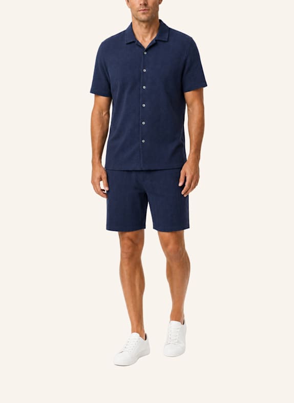 GEBAUER & GEBAUER Jacquard-Hemd AMALFI DUNKELBLAU