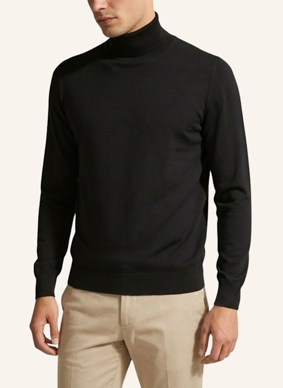 GEBAUER & GEBAUER Rollkragenpullover ROY SCHWARZ
