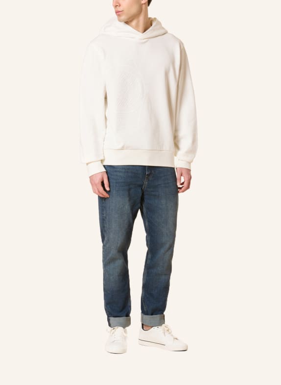 GEBAUER & GEBAUER Oversize Hoodie ICONIC WEISS/ ORANGE