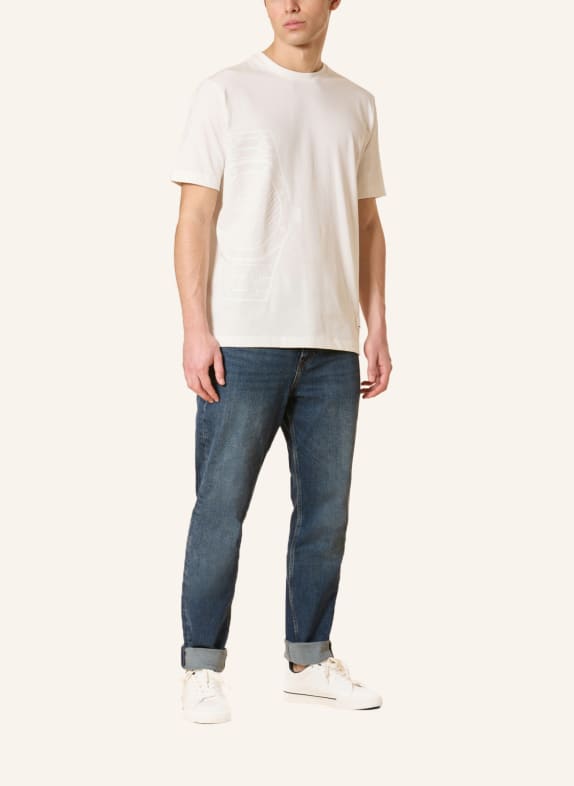 GEBAUER & GEBAUER Oversize T-Shirt ICONIC WEISS/ ORANGE