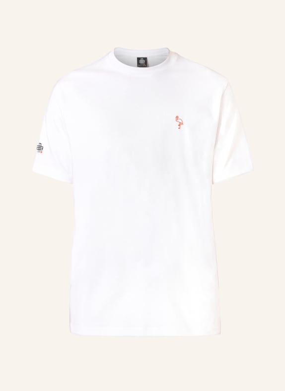 GEBAUER & GEBAUER T-Shirt FLAMINGO WEISS/ ORANGE