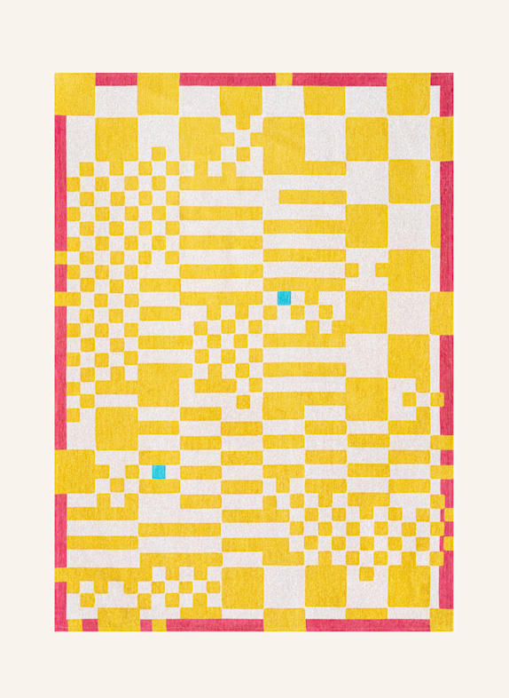 louis de poortere Teppich CRAFT CHESS GELB