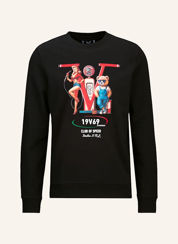 19V69 ITALIA Sweatshirt NICO RACING SCHWARZ