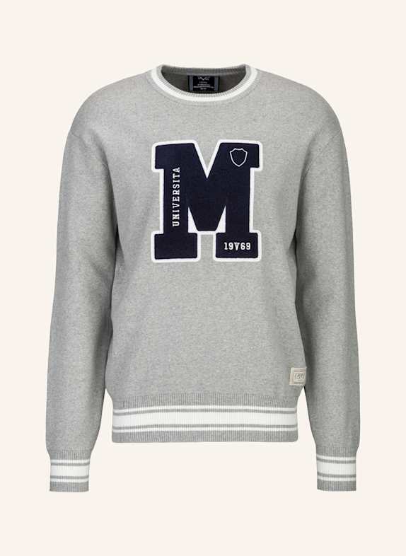 19V69 ITALIA Pullover ANTEO COLLEGE GRAU