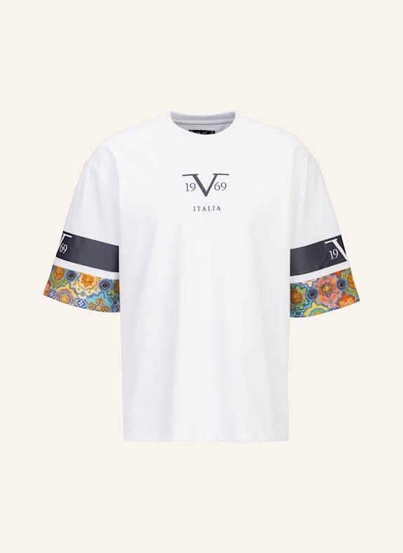 19V69 ITALIA Oversized T-Shirt TAMARO BAROQUE 2 WEISS