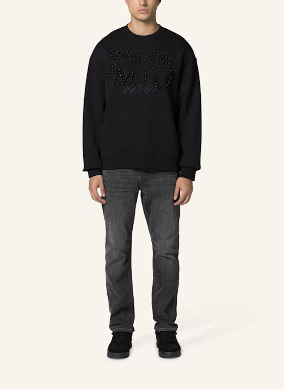19V69 ITALIA Sweatshirt Omero Pearls SCHWARZ