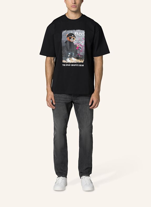 19V69 ITALIA T-Shirt Tamaro Graffiti 2 SCHWARZ