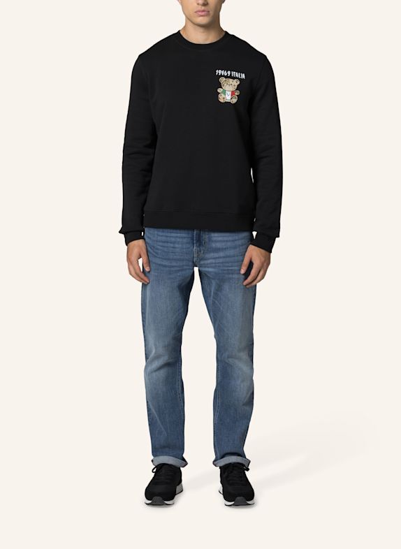 19V69 ITALIA Sweatshirt Nico Italian Teddy SCHWARZ