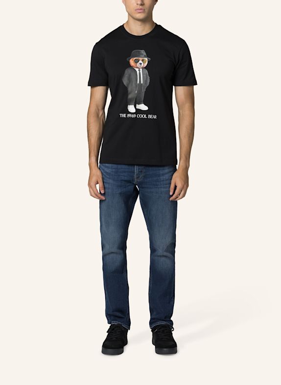19V69 ITALIA T-Shirt Rafael Cool Teddy SCHWARZ