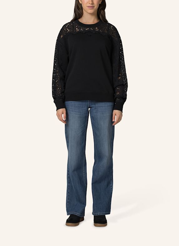19V69 ITALIA Sweatshirt Sinja Lace SCHWARZ