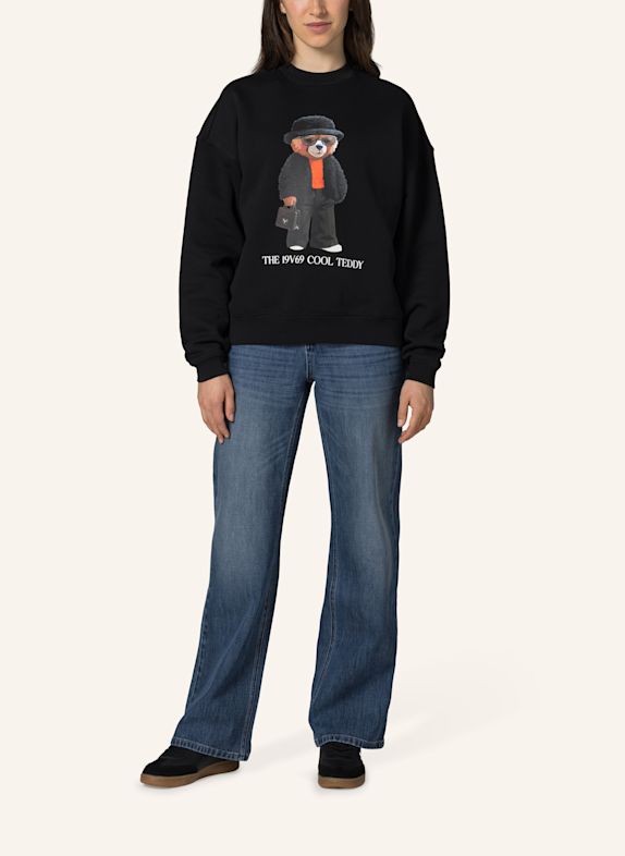 19V69 ITALIA Sweatshirt Willow Teddy SCHWARZ