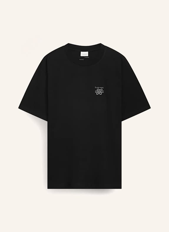 FILLING PIECES T-shirt EMBROIDERED KNOT SCHWARZ