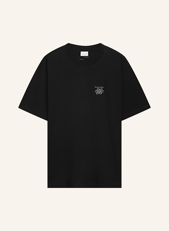 FILLING PIECES T-shirt EMBROIDERED KNOT SCHWARZ