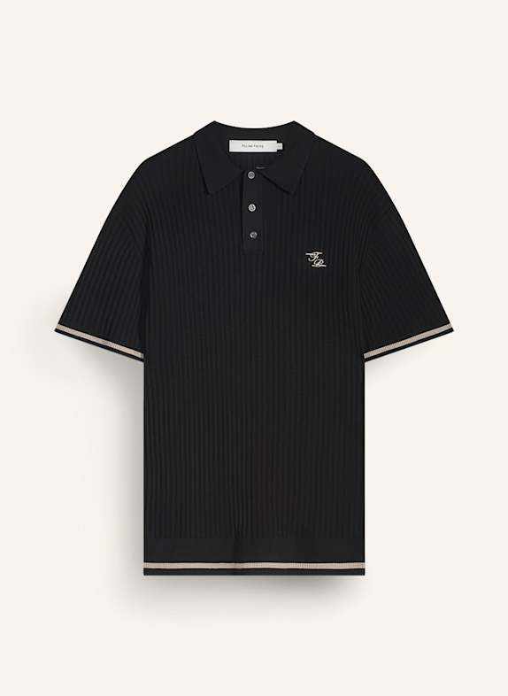 FILLING PIECES Poloshirt KNIT SCHWARZ