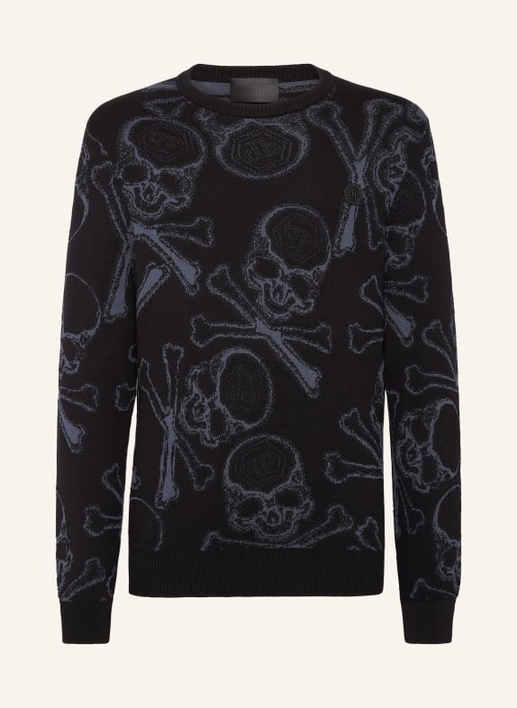 PHILIPP PLEIN Pullover SKULL & BONES SCHWARZ