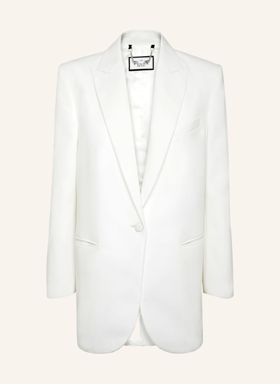 PHILIPP PLEIN Oversize Blazer mit Schulterpolster WEISS