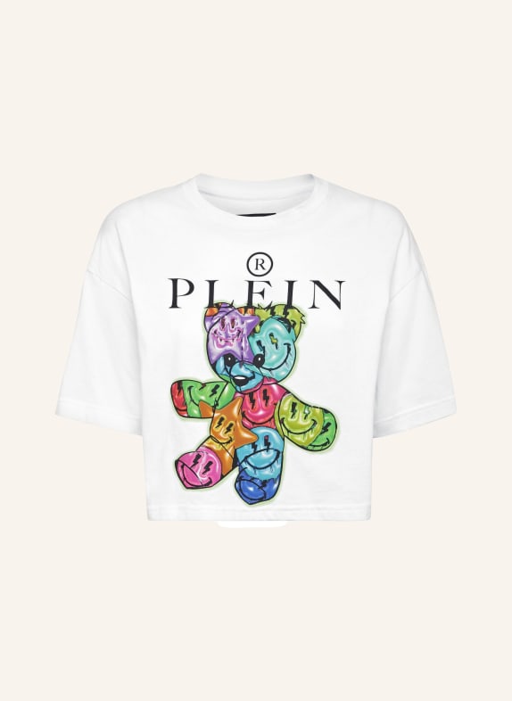 PHILIPP PLEIN Cropped T-Shirt SMILE WEISS